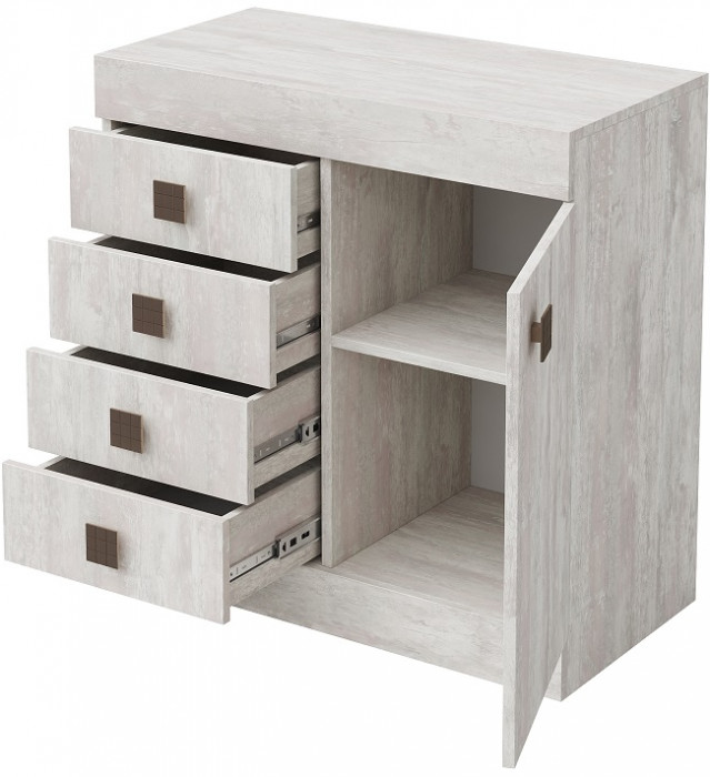 Комод 1 дверь/4 ящика 