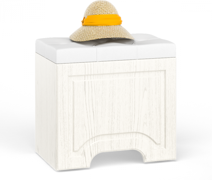 Ливерпуль Прихожая 13.21 + карниз 1000 + Зеркало 03.242 + Пуф 14.02, цвет ясень ваниль/белый, ШхГхВ 108,2х43,5х223,5 + 55х35х200 см., ун. сборка