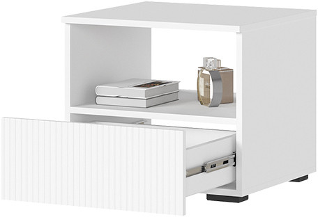 Хелен ТБ 01 Тумба прикроватная (0,502х0,442х0,460) белый супермат/белый