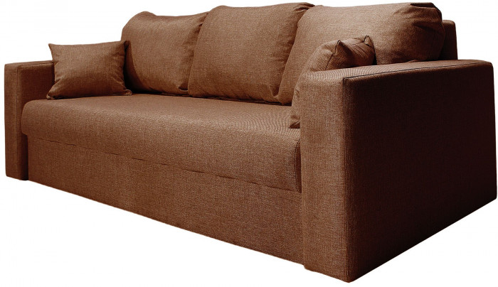 Диван-кровать Ливерпуль, 160х195, раскладной, еврокнижка, рогожка, коричневый