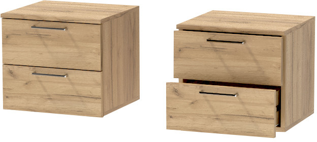 Тумба-6 прикроватная подвесная "Иннэс-7", Дуб крафт золотой