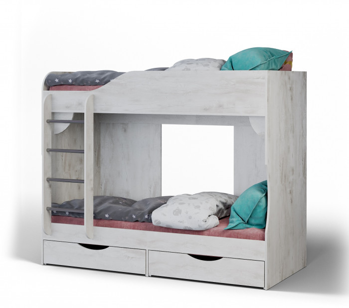 Кровать двухъярусная №3 "Атланта" - Бетон пайн светлый