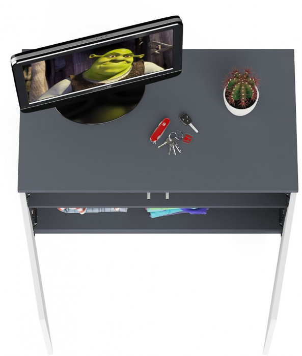 Мори Тумба/антресоль МА900.1, цвет графит/белый, ШхГхВ 90,4х50,4х54,6 см., подходит для шкафа МШ900.1