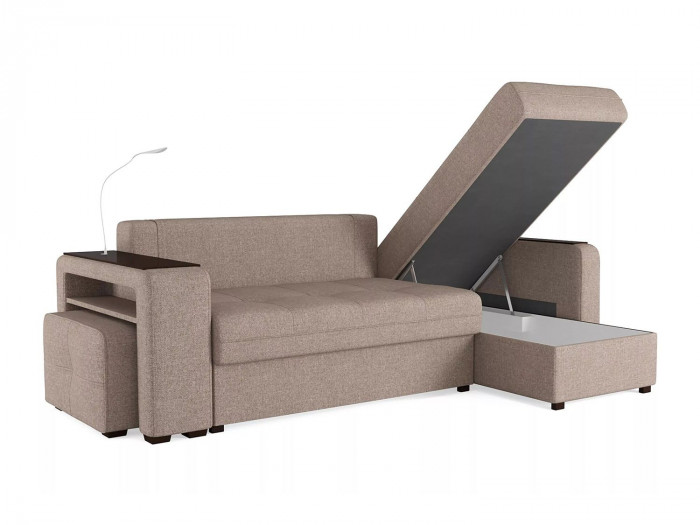 Диван угловой Smart 4 Б4-2Т-1Пф-Б3 Рогожка Sherlock 932