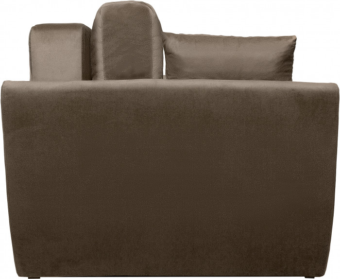 Диван еврокнижка Амстердам 160 ЛЮКС 06 ВЕЛЮР КОРИЧНЕВЫЙ