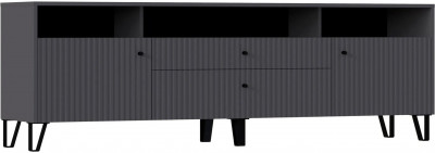 Модульная гостиная Оливия, композиция 3 (Графит, Графит глянец)