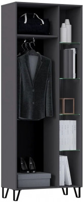 Модульная гостиная Оливия, композиция 3 (Графит, Графит глянец)