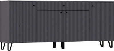 Модульная гостиная Оливия, композиция 3 (Графит, Графит глянец)