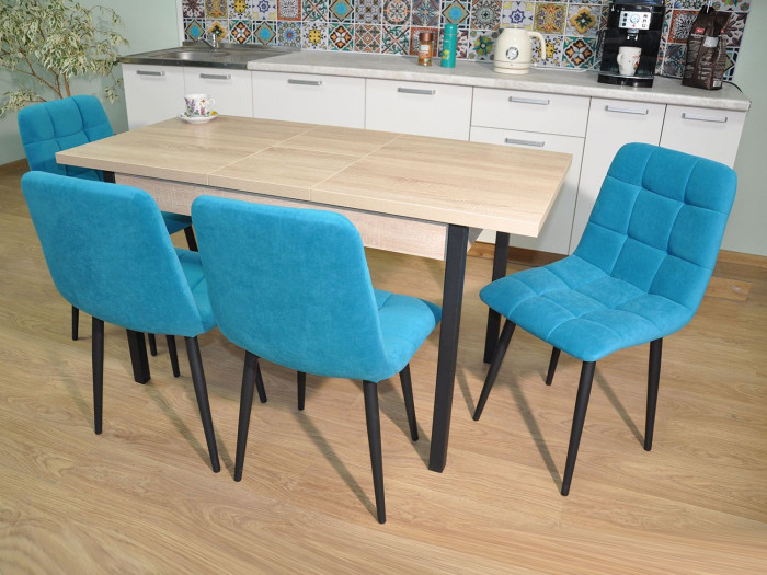 Обеденная группа Колорадо / Стул Х 4 шт. / Дуб Сонома/черный / бид 26