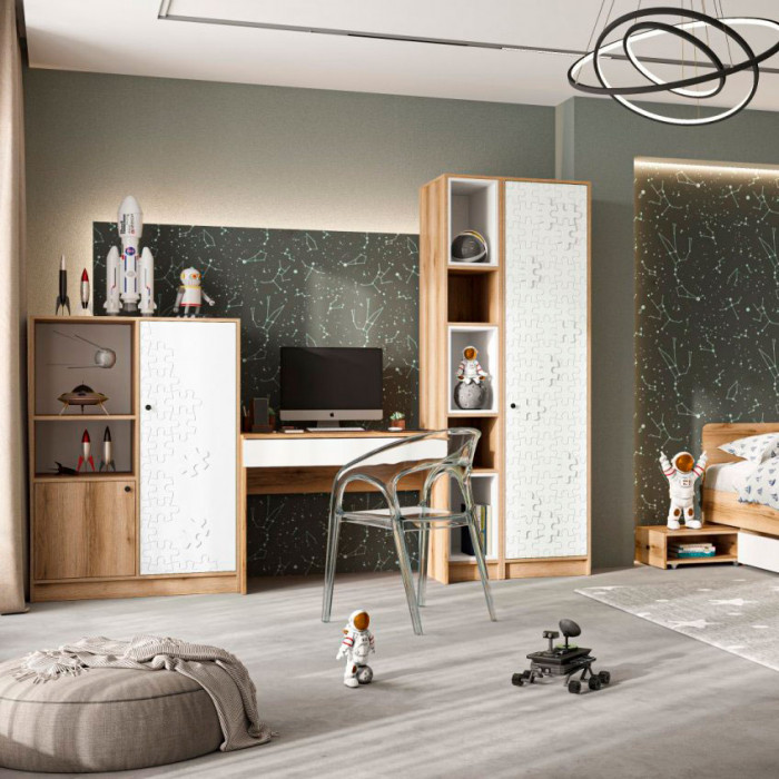 Киви СТ-01 Стол письменный Дуб делано/Белый