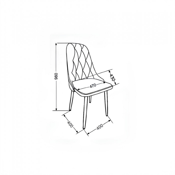 Стул "Граф" белый матовый Томми 22 черный