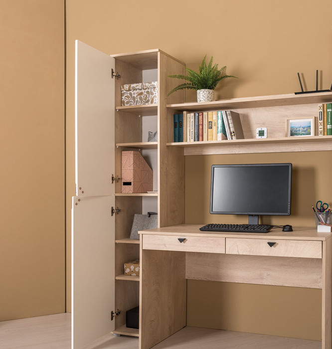 Бостон № 39, дуб эндгрейн элегантный/фасады МДФ милк рикамо софт