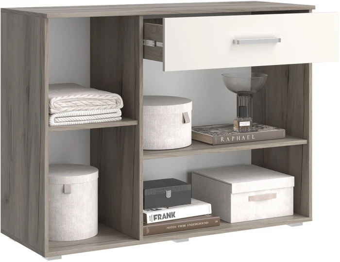 Комод 1 ящик/3 двери (1200) Фиеста NEW, Крафт серый/Кашемир