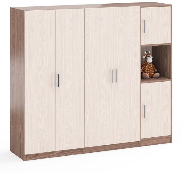 Шкаф С-МД-СК9Ш+Пенал С-МД-СК9П+Шкаф С-МД-СК9Ш, ясень шимо светлый/ясень шимо тёмный