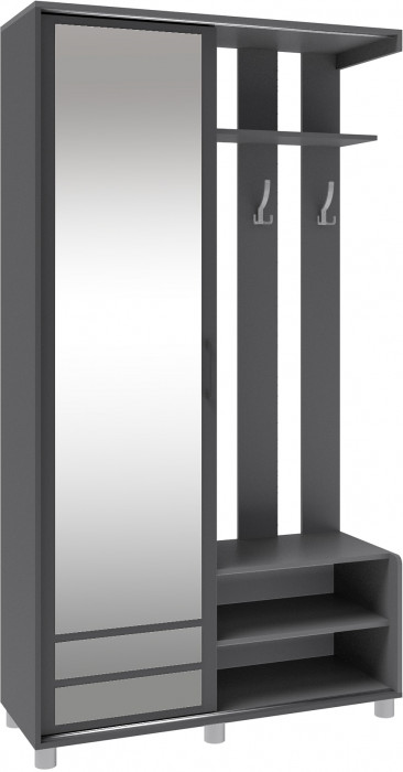 Прихожая Ларго-2 (2100х1150х420) графит серый