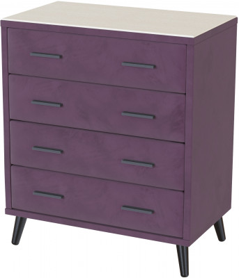 Комод интерьерный Пай винный/мдф клен кремовый