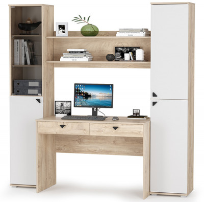 Бостон № 41, дуб эндгрейн элегантный/фасады МДФ милк рикамо софт