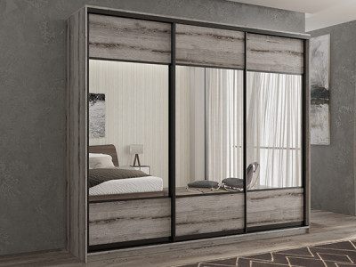 Шкаф-купе Кааппи 6 Эвок Окаменелый 270х60х230 см