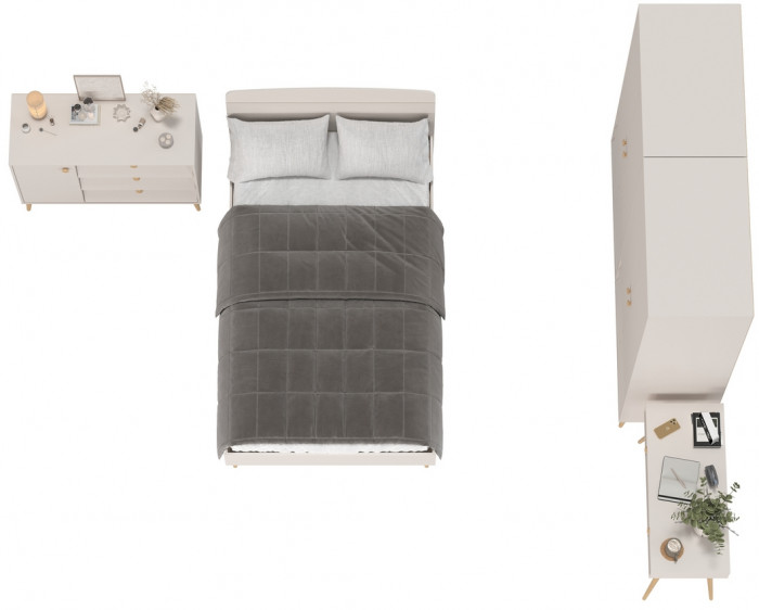 Афина Спальня 19-1200, кашемир серый