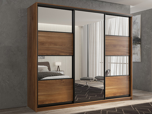 Шкаф-купе Кааппи 5 Кастелло Бренди 240х60х230 см