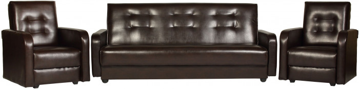 Кресло Аккорд, экокожа, цвет коричневый