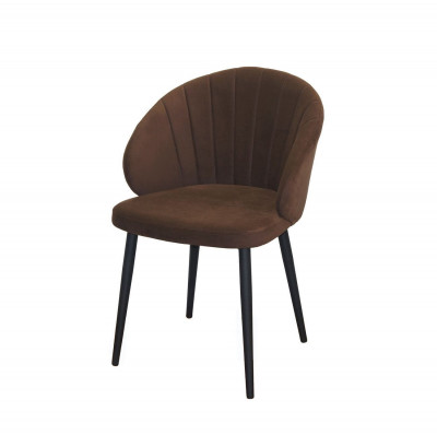 Стул З / черный /велюр шоколад