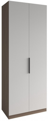 МС Роза Шкаф 900 Базовая комплектация, Ройс+ ручка скоба 1 шт., Орех Франклин карамель/Пудра скин